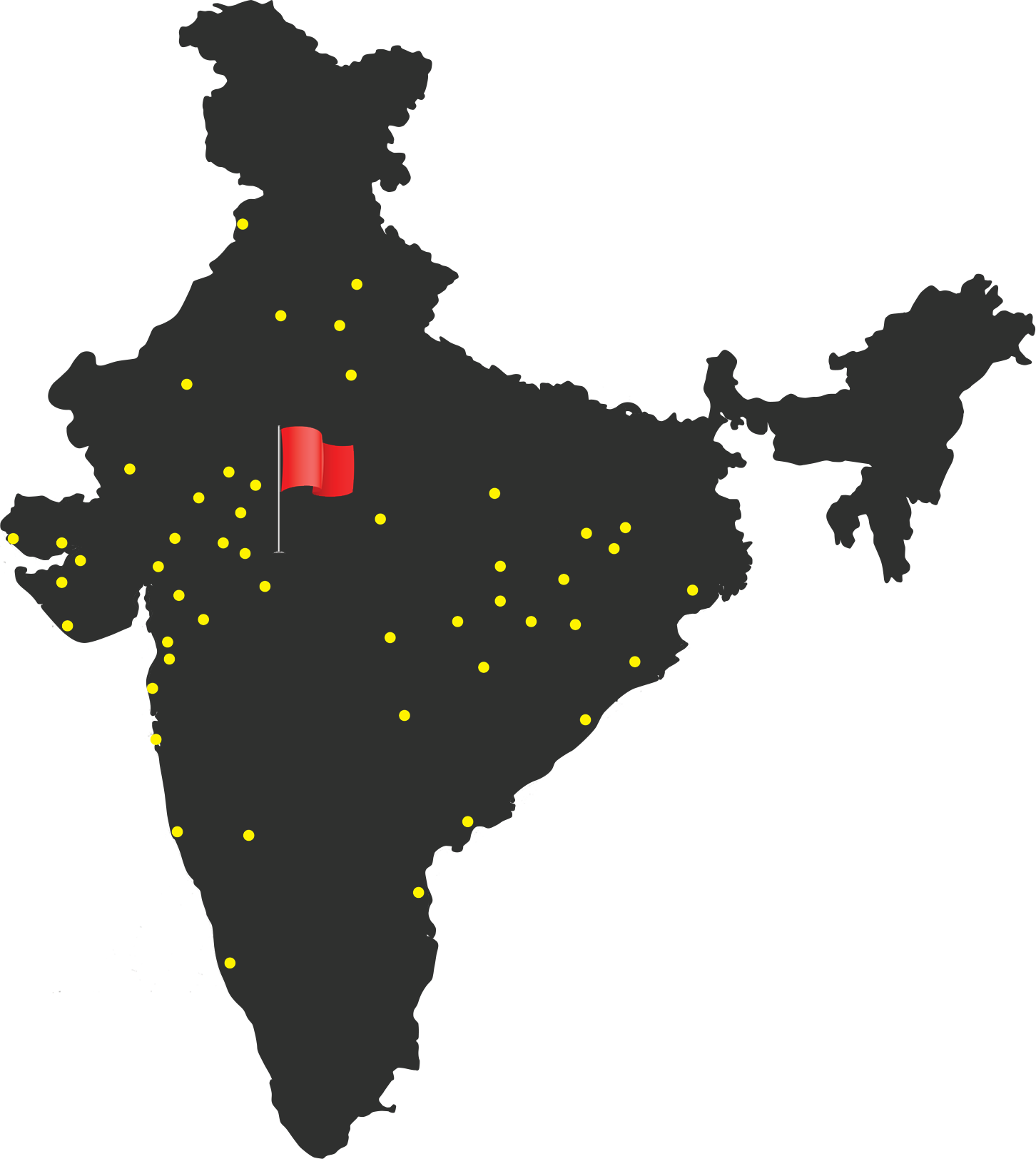 India Map Gray